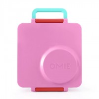Omiebox 宝宝儿童便携防漏分格装汤粥不锈钢保温便当午餐饭盒 - 粉色